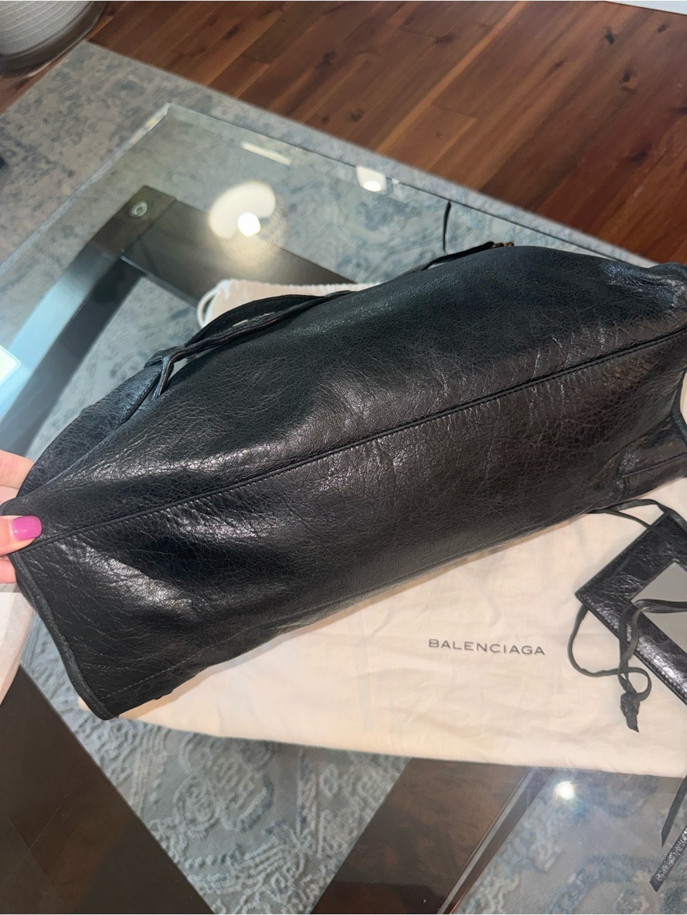 Balenciaga Classic City Medium Dark Green Leather Bag + Mirror & Dust Bag - Picture 9 of 14
